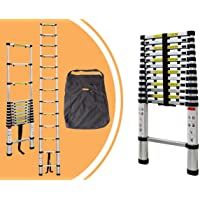 Leogreen - Escalera Telescópica- Escalera Extensible- 3-8 Metro(s)- Brecha extra- EN 131- Carga máxima: 150 kg…